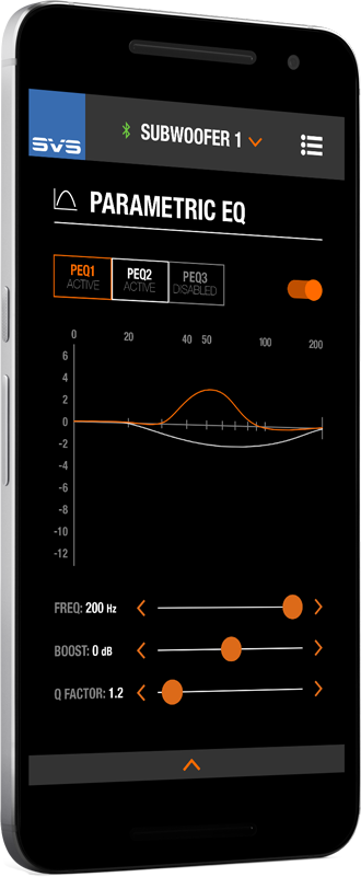 Application SVS Caisson de basses pour téléphone intelligent